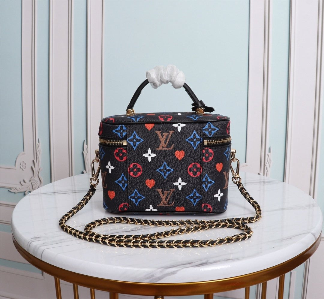 Top Quality Vanity PM Bag Game On Monogram Canvas Black By Nicolas Ghesquiere For Women, Womens Handbags, Shoulder And Crossbody 7.5in/19cm Top Quality M57482