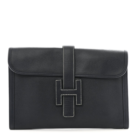 Hermes Epsom Jige PM Clutch Bleu