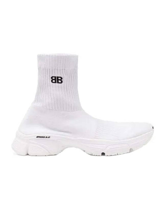 Luxury Balenciaga Trending 2025 Men's Speed 30 Knit High Top Sneakers White