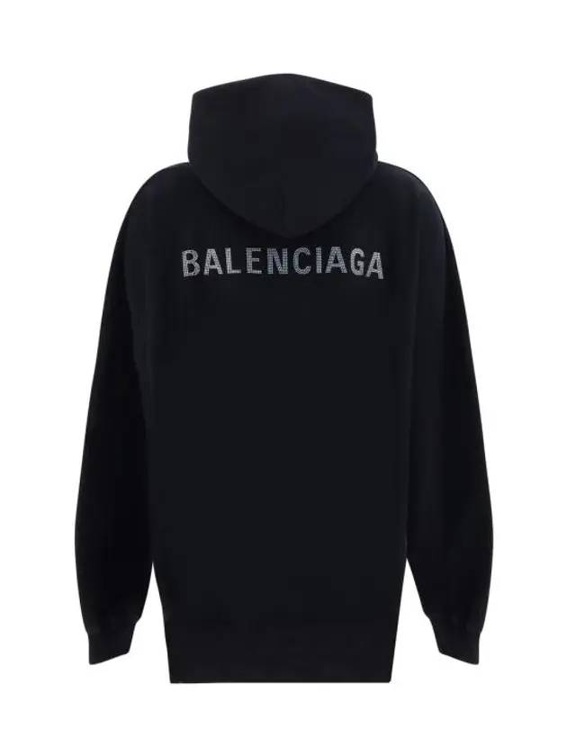 Luxury Balenciaga Trending 2025 Logo Back Large Fit Hoodie Black