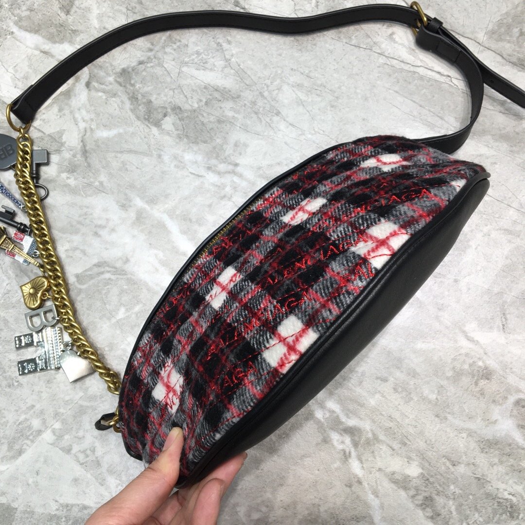 Top Quality Souvenir XXS Belt Bag In Checkered Red, For Women,  Bags 11.8in/30cm