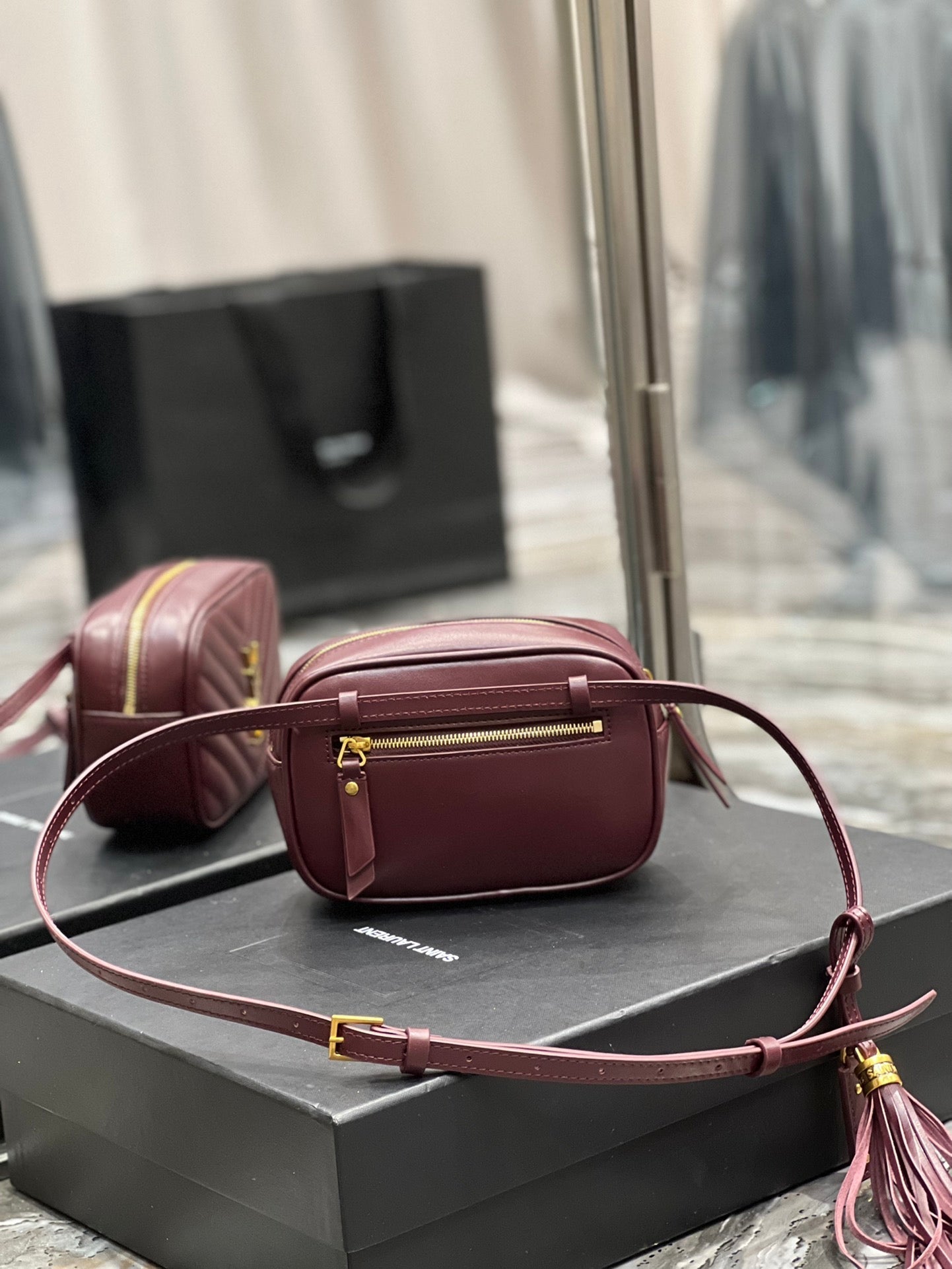 Top Quality Lou Belt Bag Red In Matelassé Gold Toned Hardware For Women 6.1in/15cm YSL 614031DV7072721