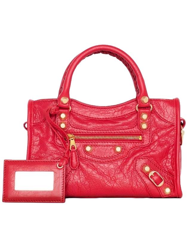 Luxury Balenciaga Trending 2025 Giant City Mini Leather Tote Bag Red