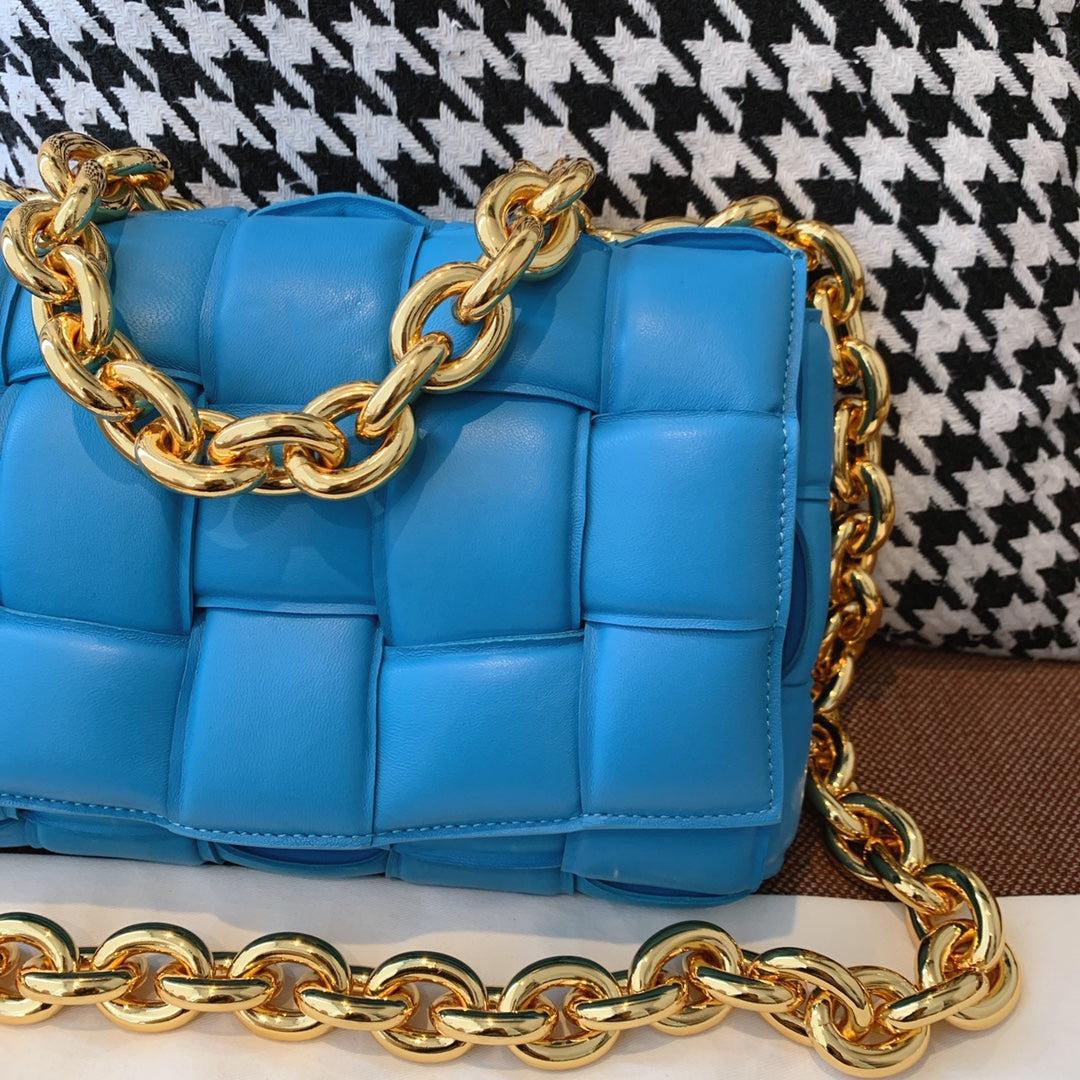 Top Quality Chain Cassette Blue, For Women, Women’s Bags 10.2in/26cm