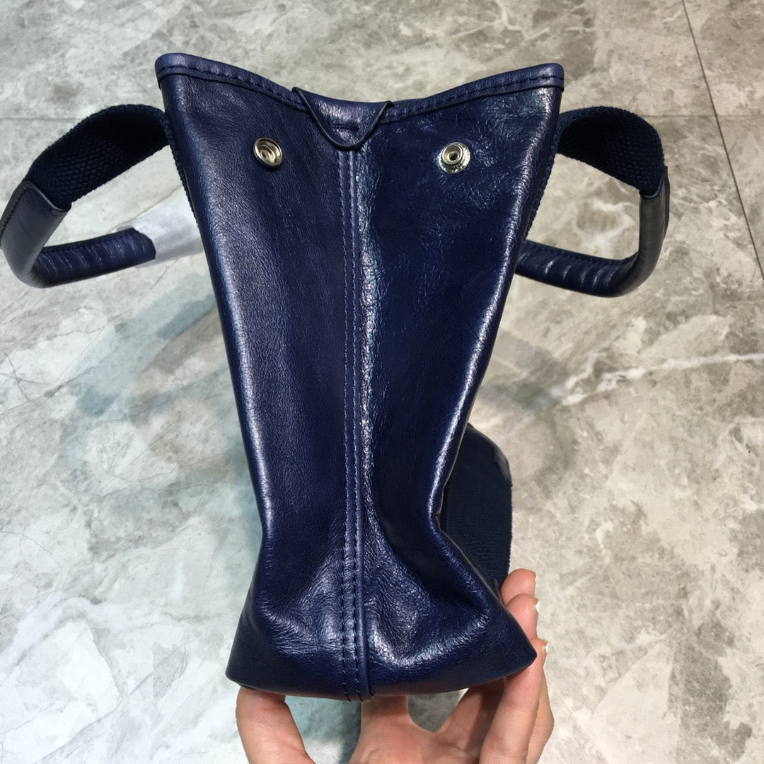 Top Quality Navy Small Cabas Tote Bag In Blue, For Women,  Bags 18.5in/47cm