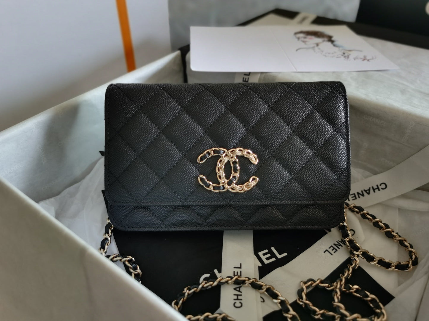 CHLMini Flap Bag Black For Women 7in/18.5cm