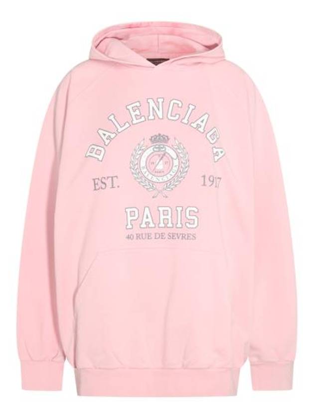 Luxury Balenciaga Trending 2025 College Logo Hoodie Pink