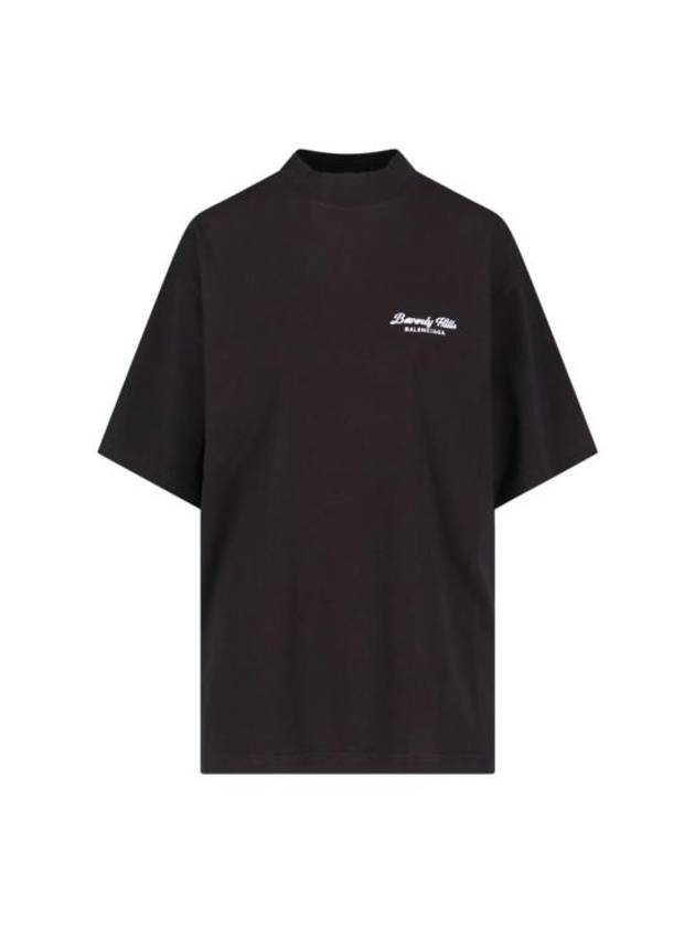 Luxury Balenciaga Trending 2025 Logo Print Medium Fit Short Sleeve T-Shirt Black