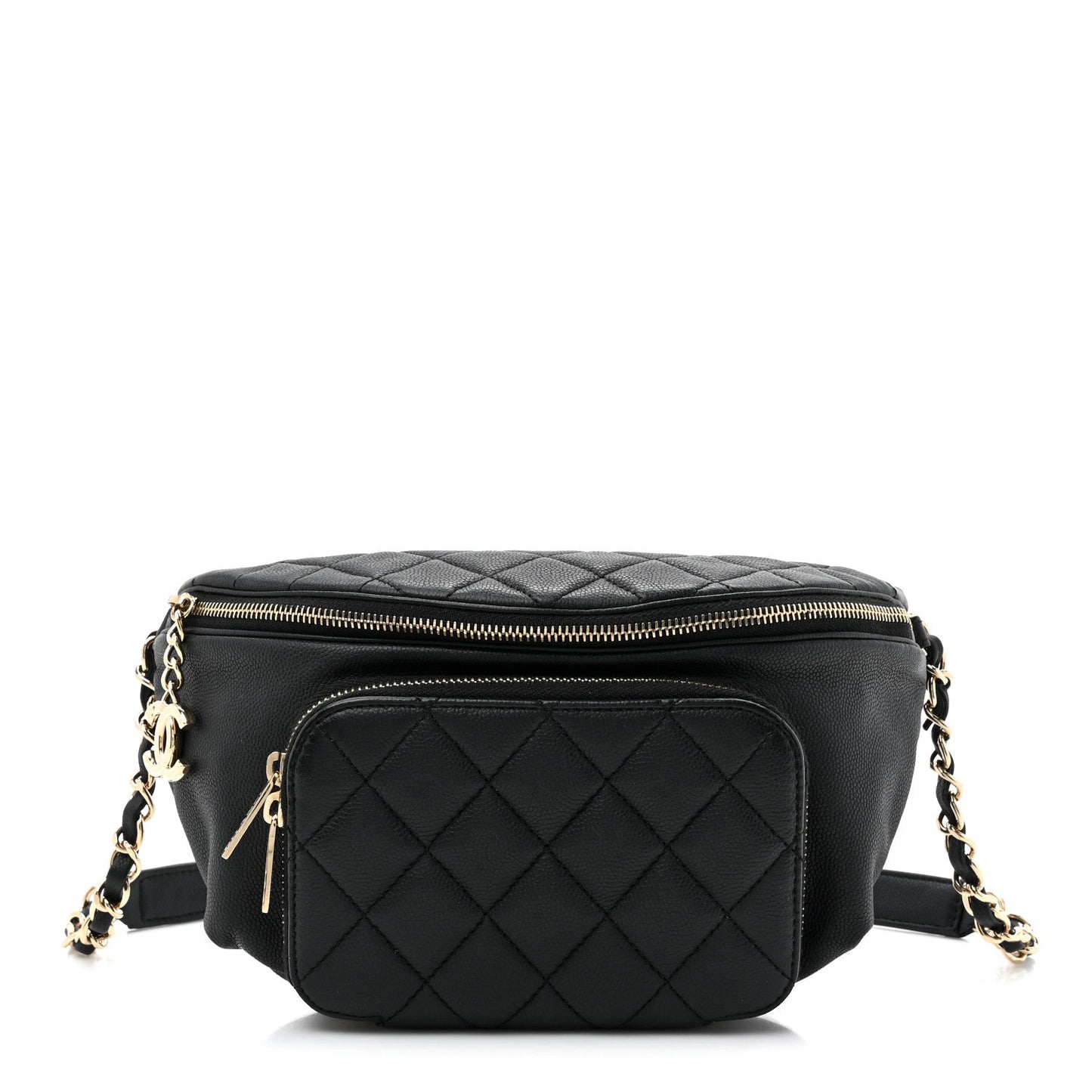 Chanel Caviar Quilted Business Affinity Waist Belt Bag Black