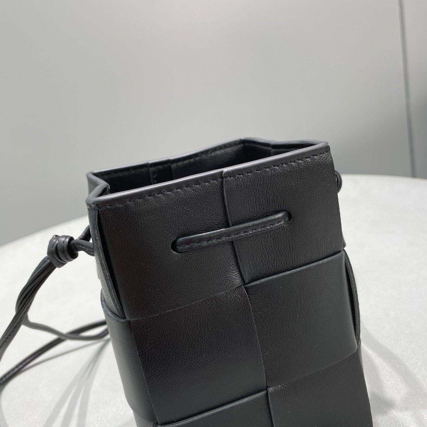 Top Quality Mini Cassette Bucket Bag Black, For Women, Bags 5.5in/14cm 680217VCQC48425