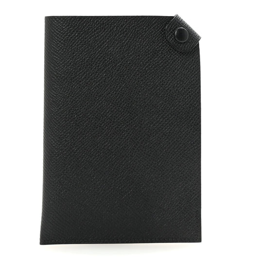 Hermes Epsom Tarmac PM Passport Holder Black
