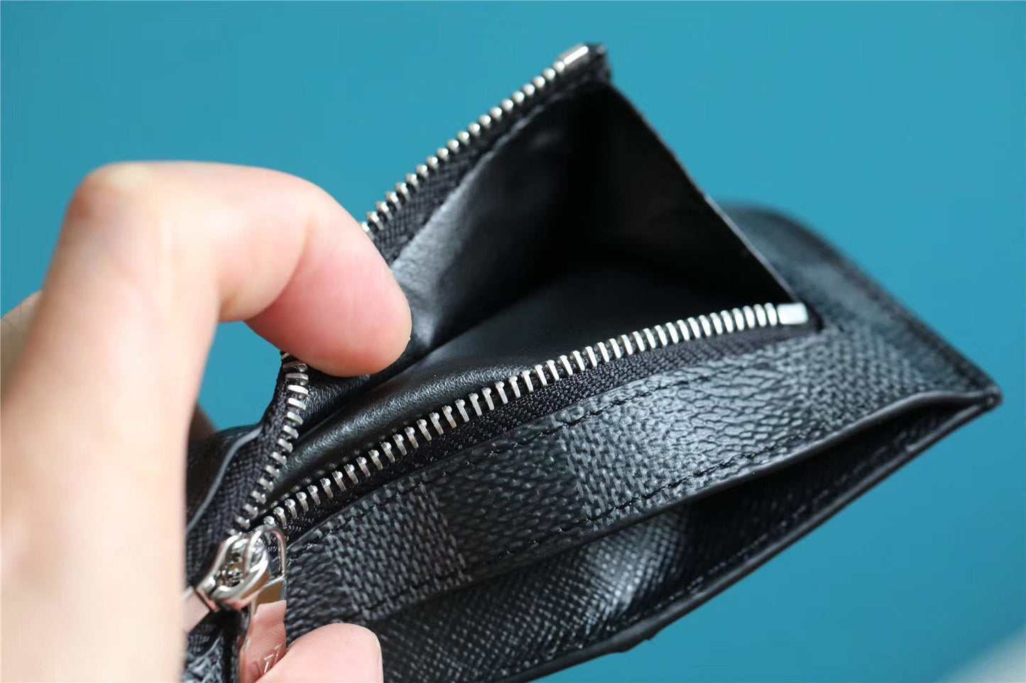Top Quality ID Card Holder Damier Graphite Canvas Black For Men, Wallet 13cm Top Quality N60378
