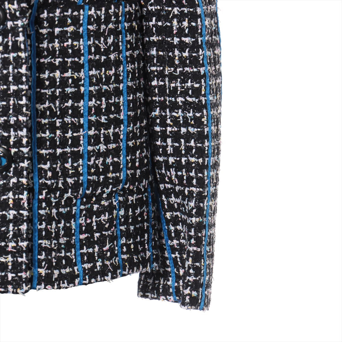 Chanel Coconut Button P63 Twid Jacket 34 Black