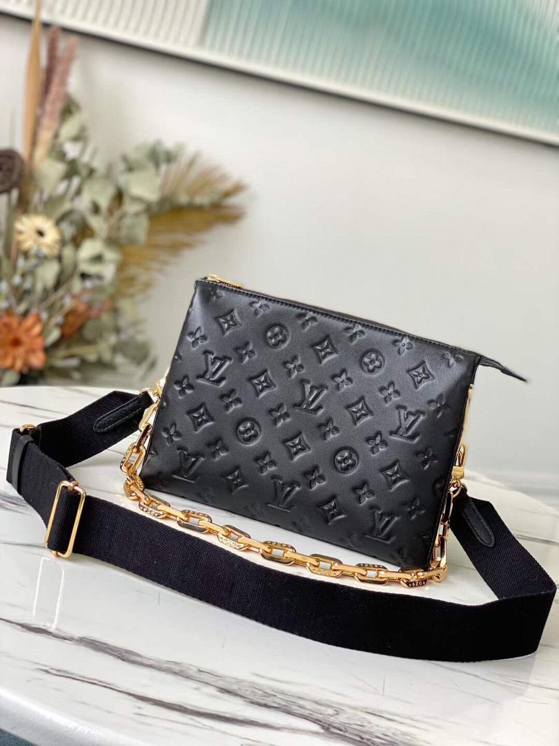 Top Quality Coussin PM Monogram Embossed Puffy Black For Women, Womens Handbags, Shoulder And Crossbody Bags 10.2in/26cm Top Quality M57790