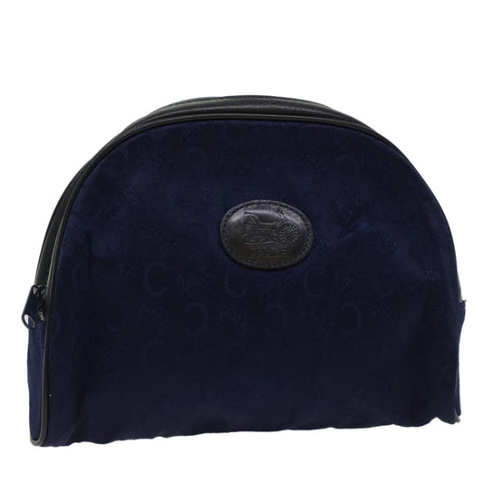 Luxury CELINE C Macadam Pouch Canvas Navy Black  ac2167