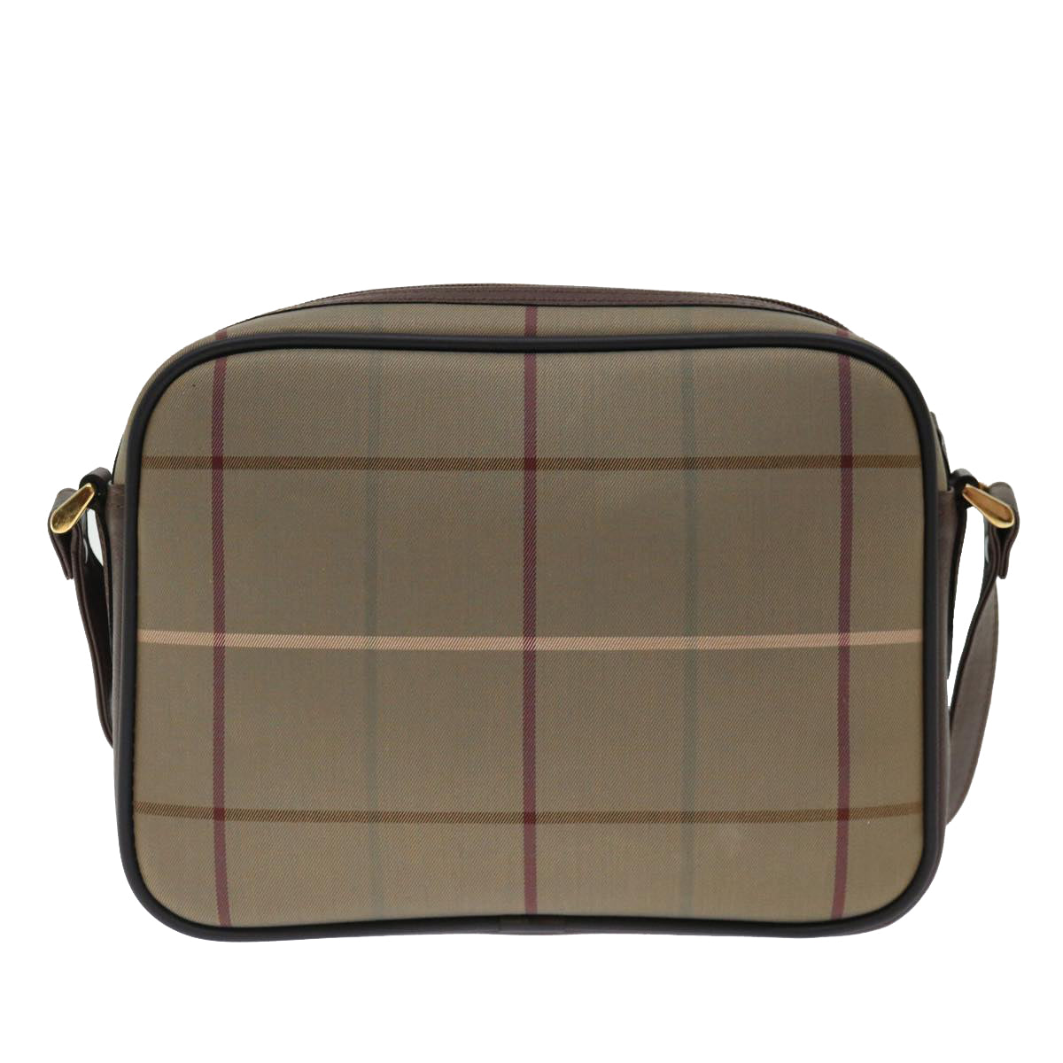 BURBERRYSs Nova Check Shoulder Bag Canvas Beige Auth ac2880