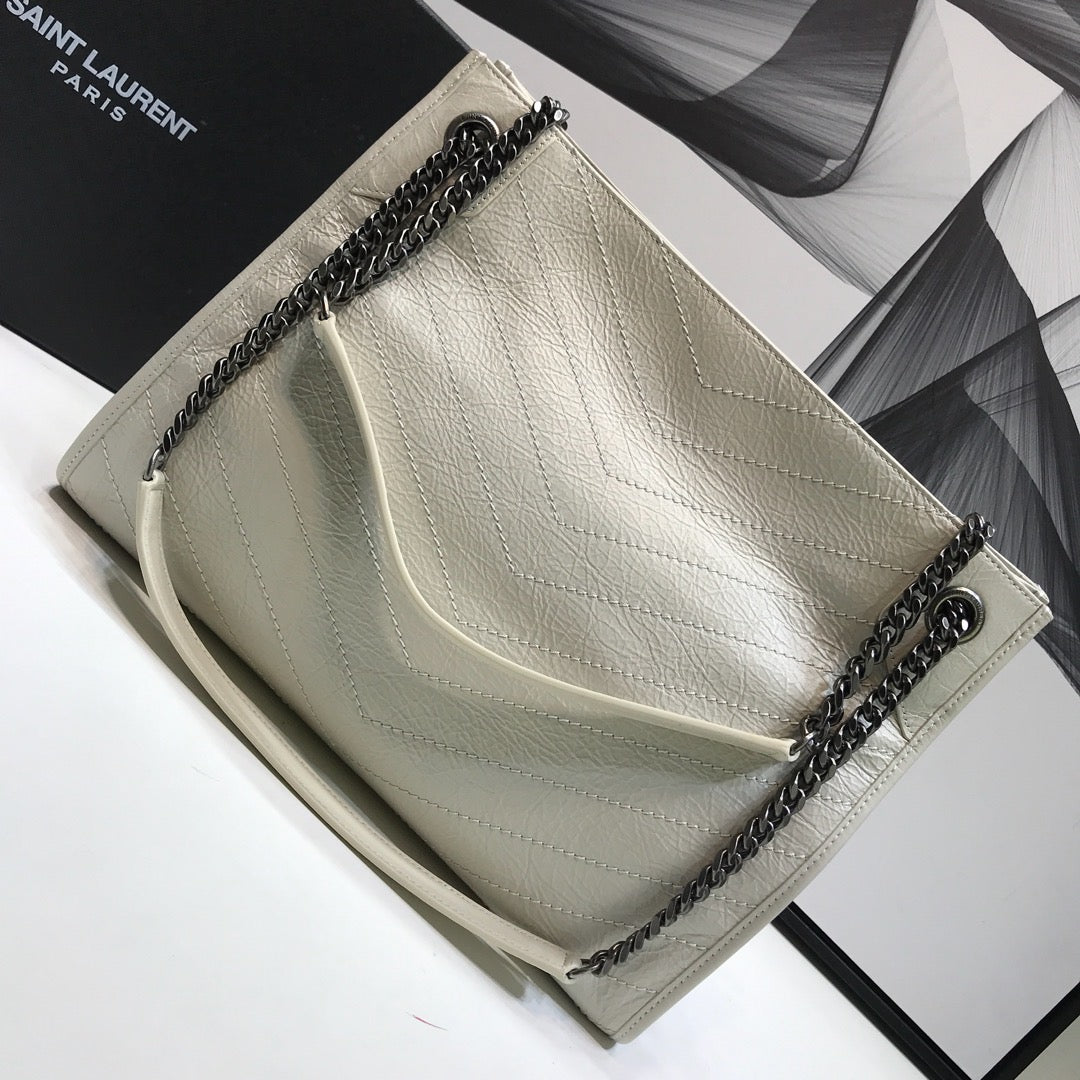 YSSL Niki Medium Shopping Bag White For Women 12in/32cm YSL 