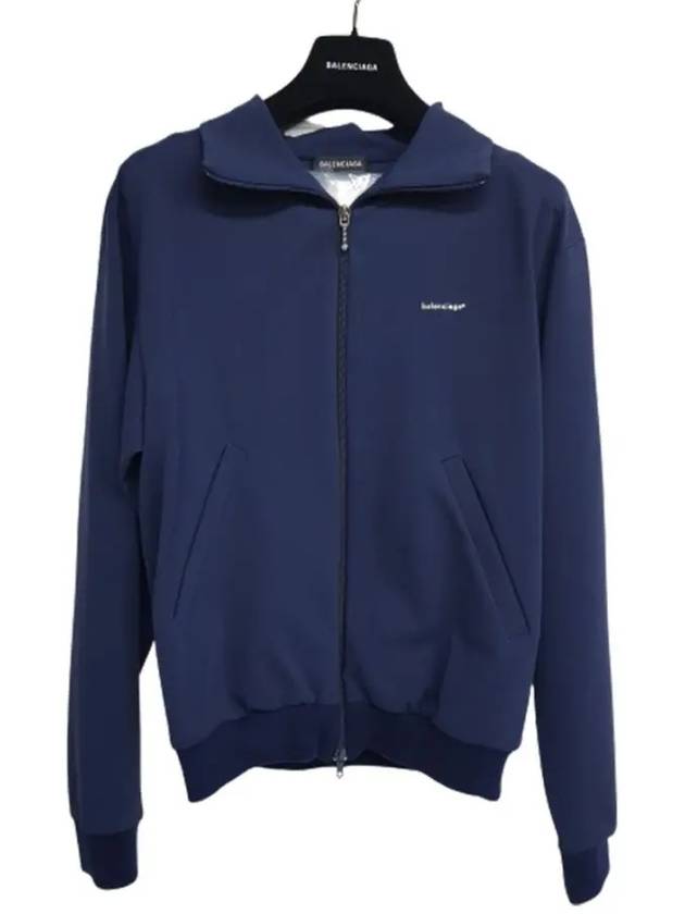 Luxury Balenciaga Trending 2025 Logo Zip-Up Jacket Navy