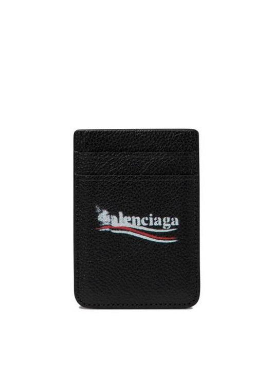 Luxury Balenciaga Trending 2025 Cash Magnet Card Wallet Black