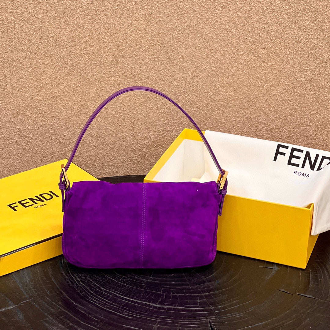 Top QualityTop Quality Baguette Purple Bag For Woman 25cm/9.5in