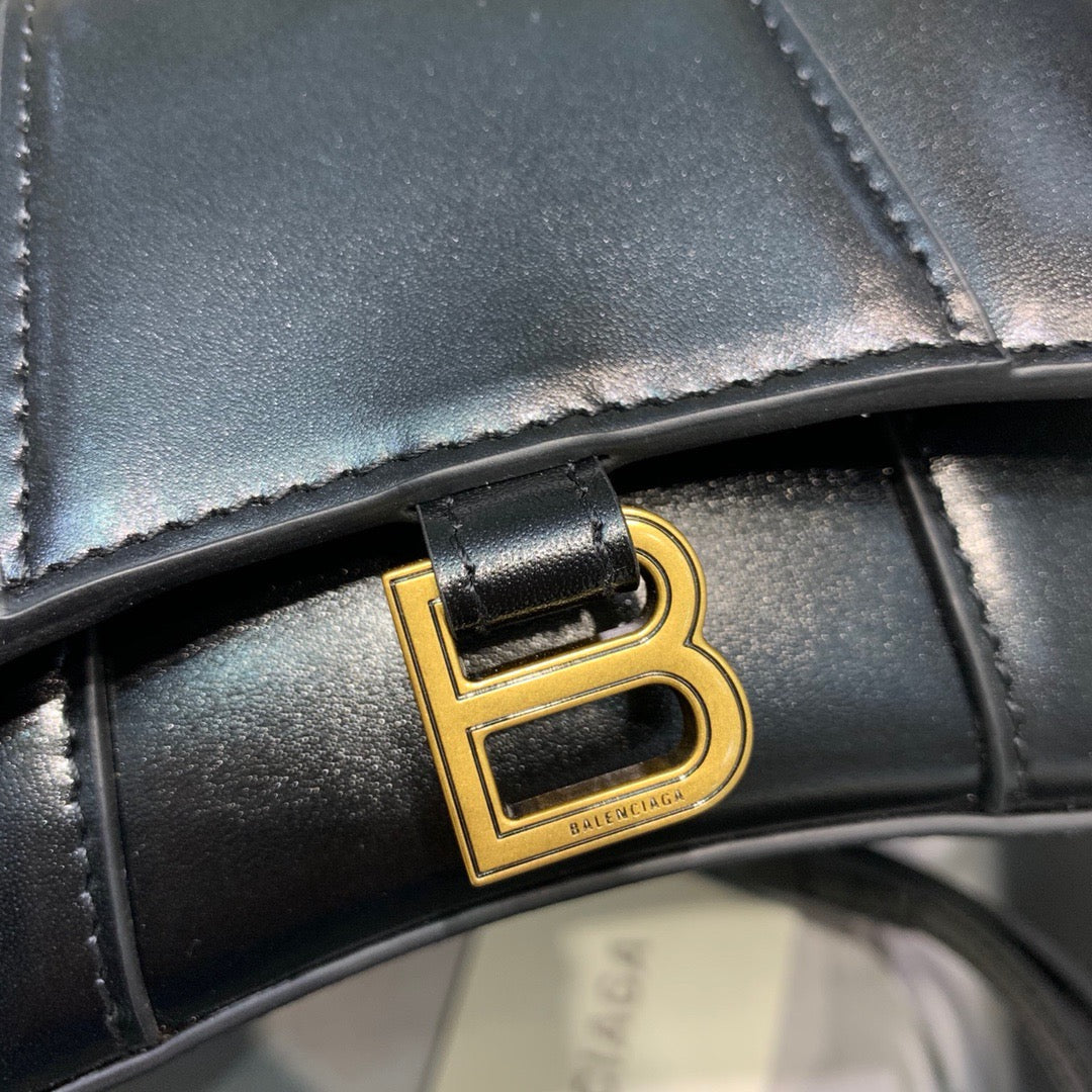 Top Quality Hourglass Mini Handbag In Black, For Women,  Bags 4.7in/12cm
