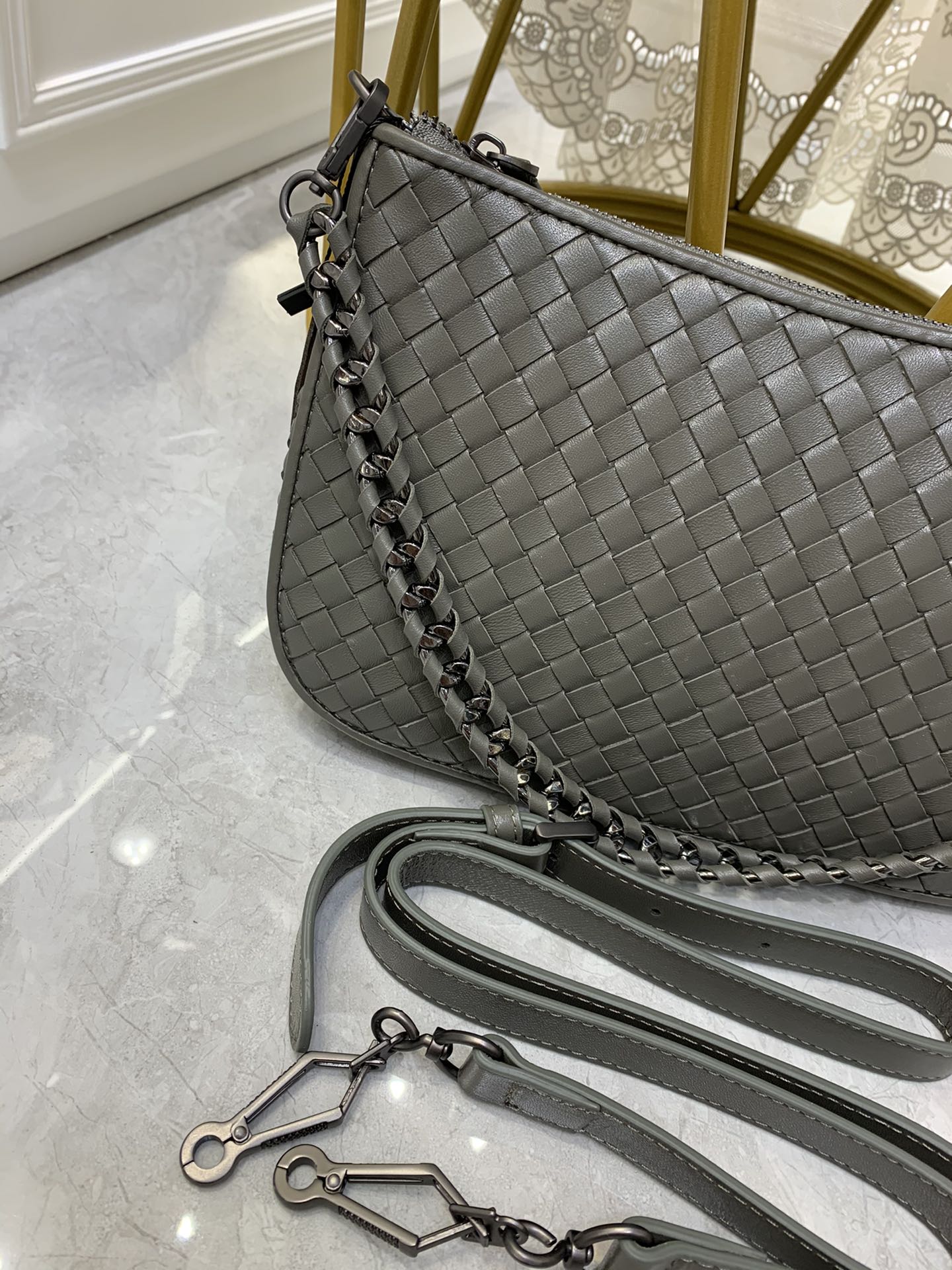 Top Quality Crossbody Bag Cinereous, For Women, Bags 9.4in/24cm