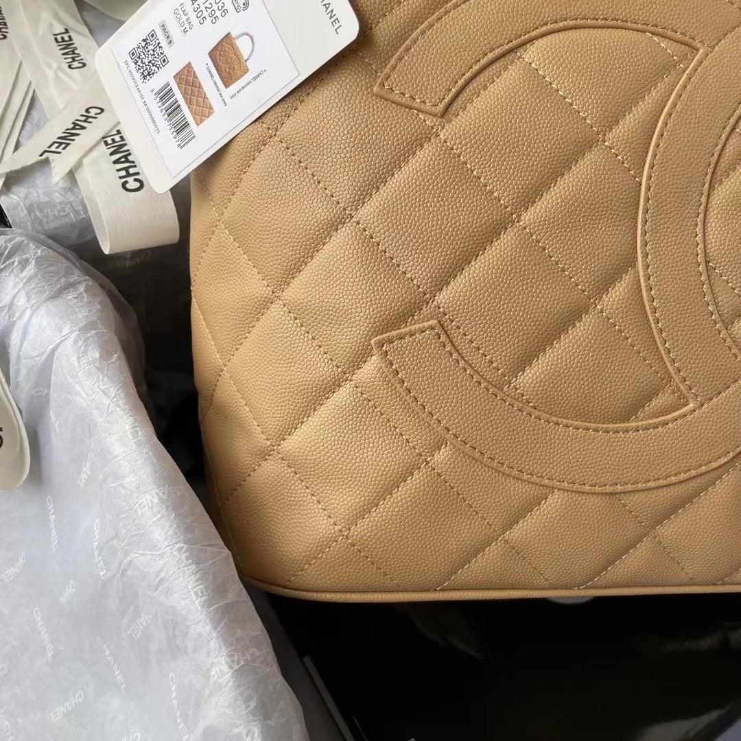 CHLMedallion Tote Shoulder Beige Bag For Women 29cm/11in