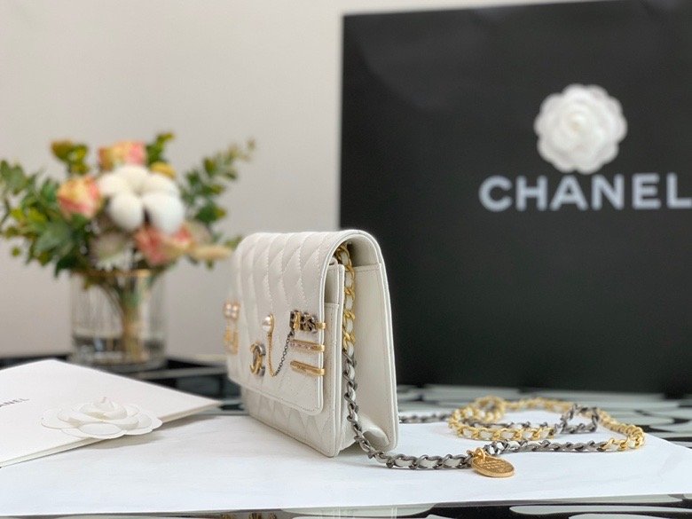 CHLFlap Bag White For Women 7in/19cm