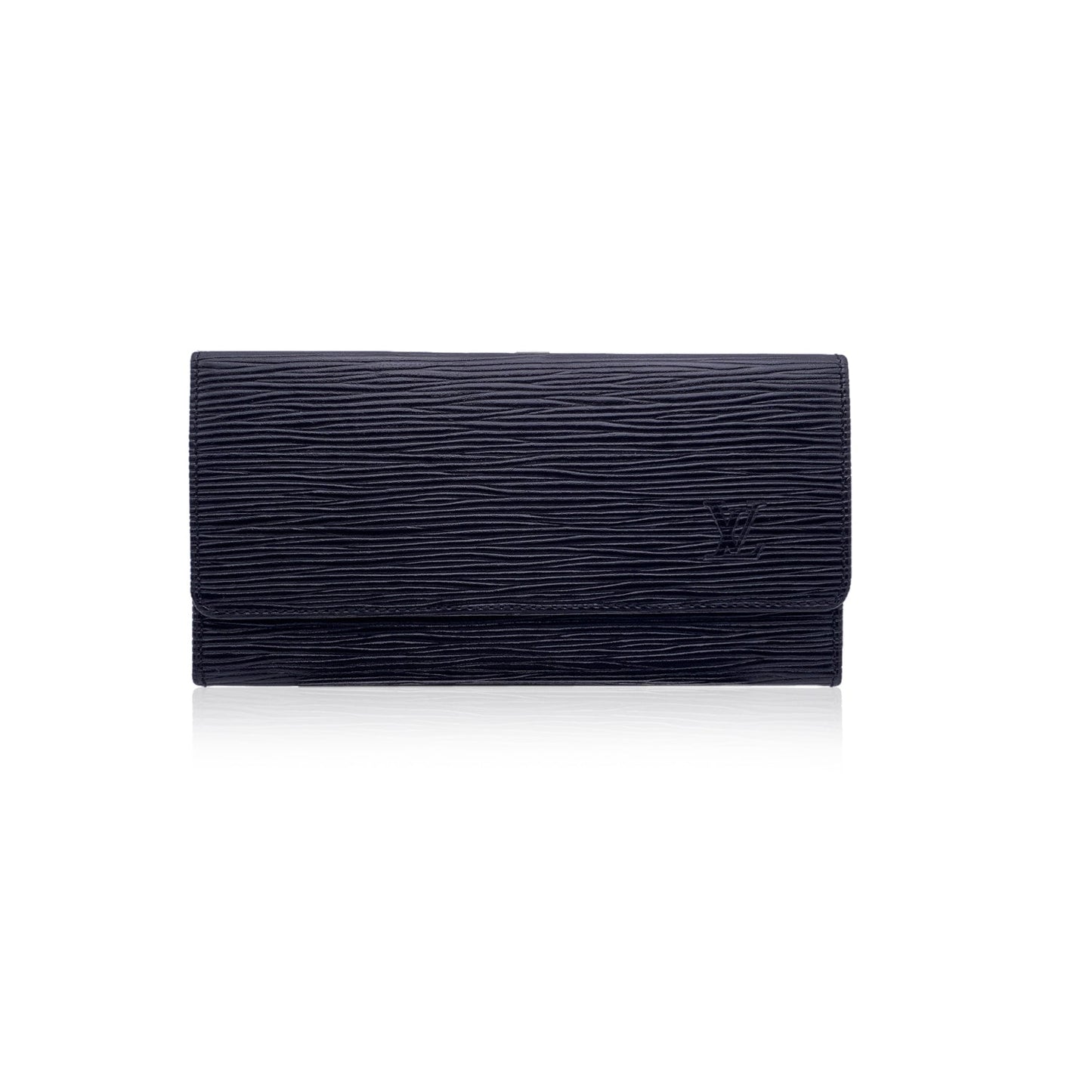 LOUIS VUITTON Malletier   Black Epi Leather Bifold Bill Wallet