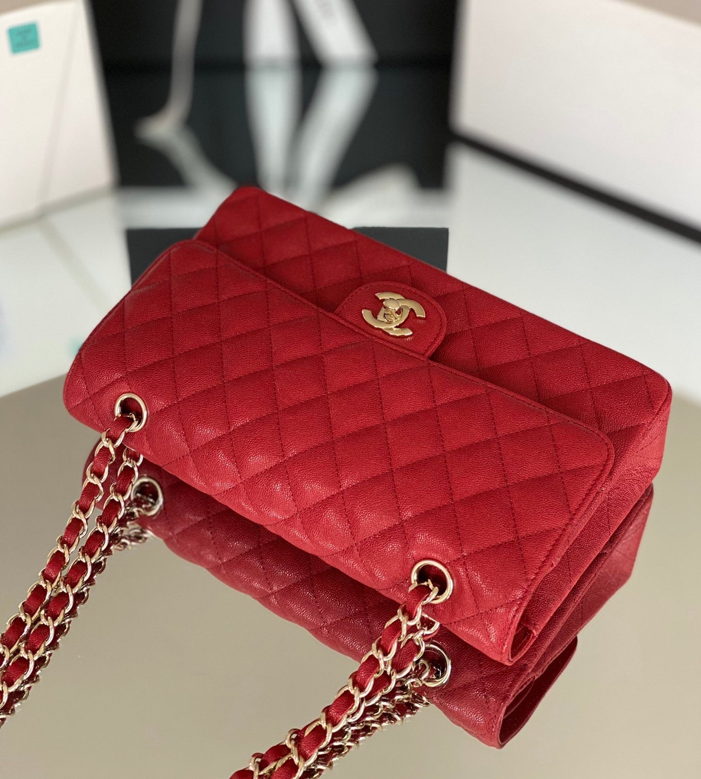 CHL Classic Handbag 26cm Red For Women A01112