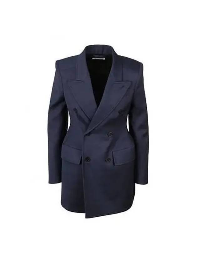 Luxury Balenciaga Trending 2025 Hourglass Double Breasted Blazer Jacket Navy