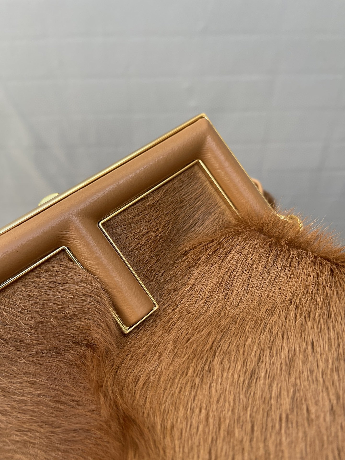 FI First MeTop Qualityum Brown Fox Fur Bag For Woman 32.5cm/13in