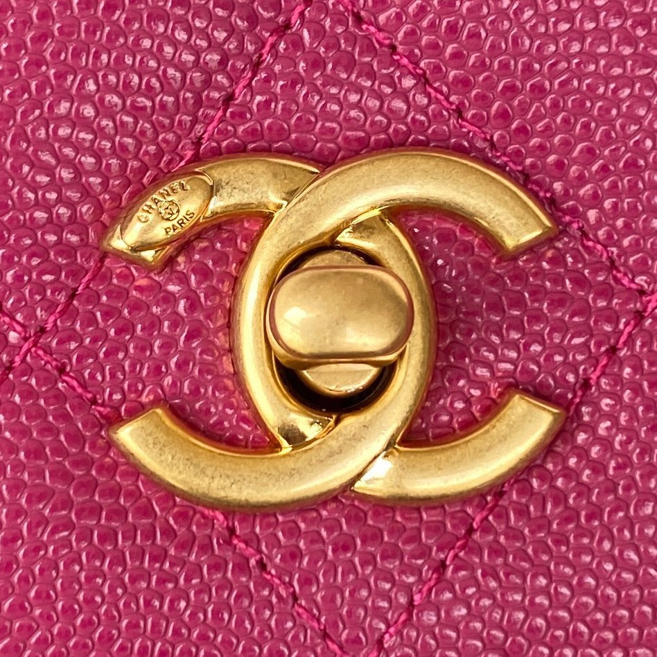 CHLSmall Top Qualityap Bag Gold Hardware Plum For Women Handbags, Shoulder Bags 7.5in/19cm AP2840