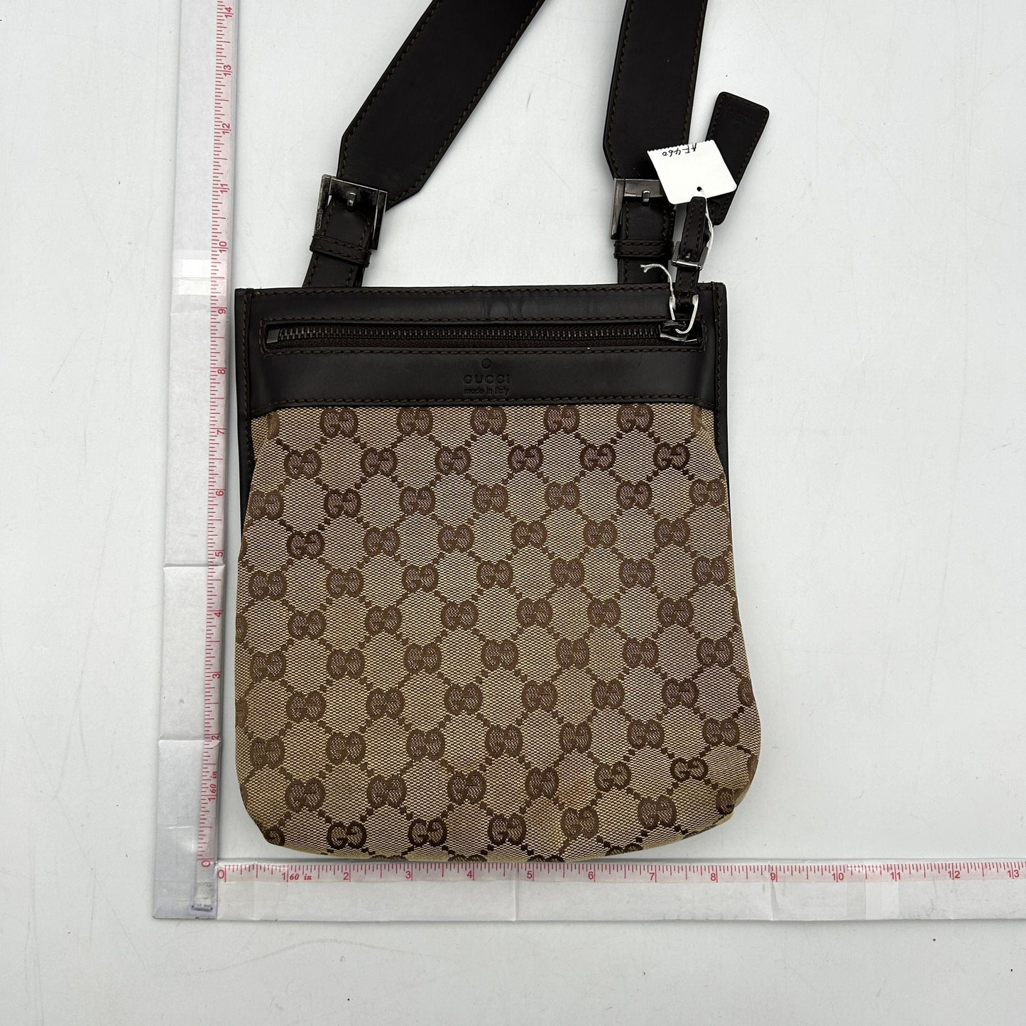 Gucci Beige/Brown GG Canvas and Leather Crossbody Bag Gucci AF
