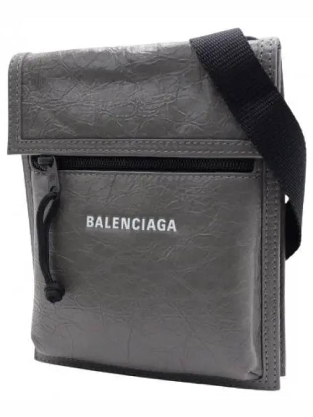 Luxury Balenciaga Trending 2025 Explorer Leather Cross Bag Grey