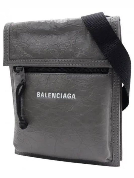 Luxury Balenciaga Trending 2025 Explorer Leather Cross Bag Grey