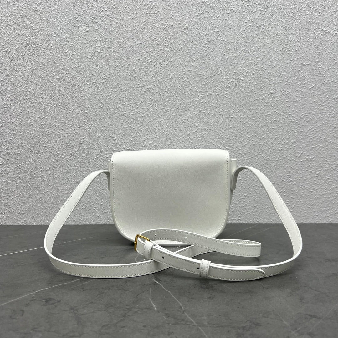 Top Quality Folco Cuir Triomphe White For Women 7in/19cm 198263DU3.01BC