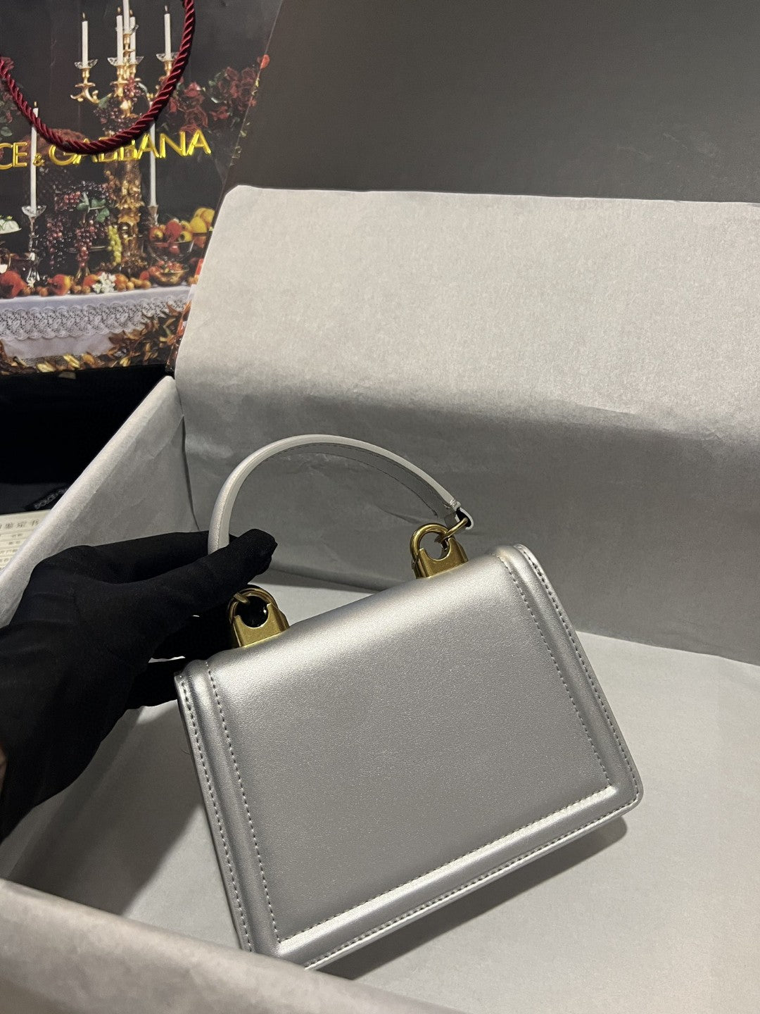 Top Quality Small Devotion Bag In Plain Silver For Women 7.5in/19cm Top Quality