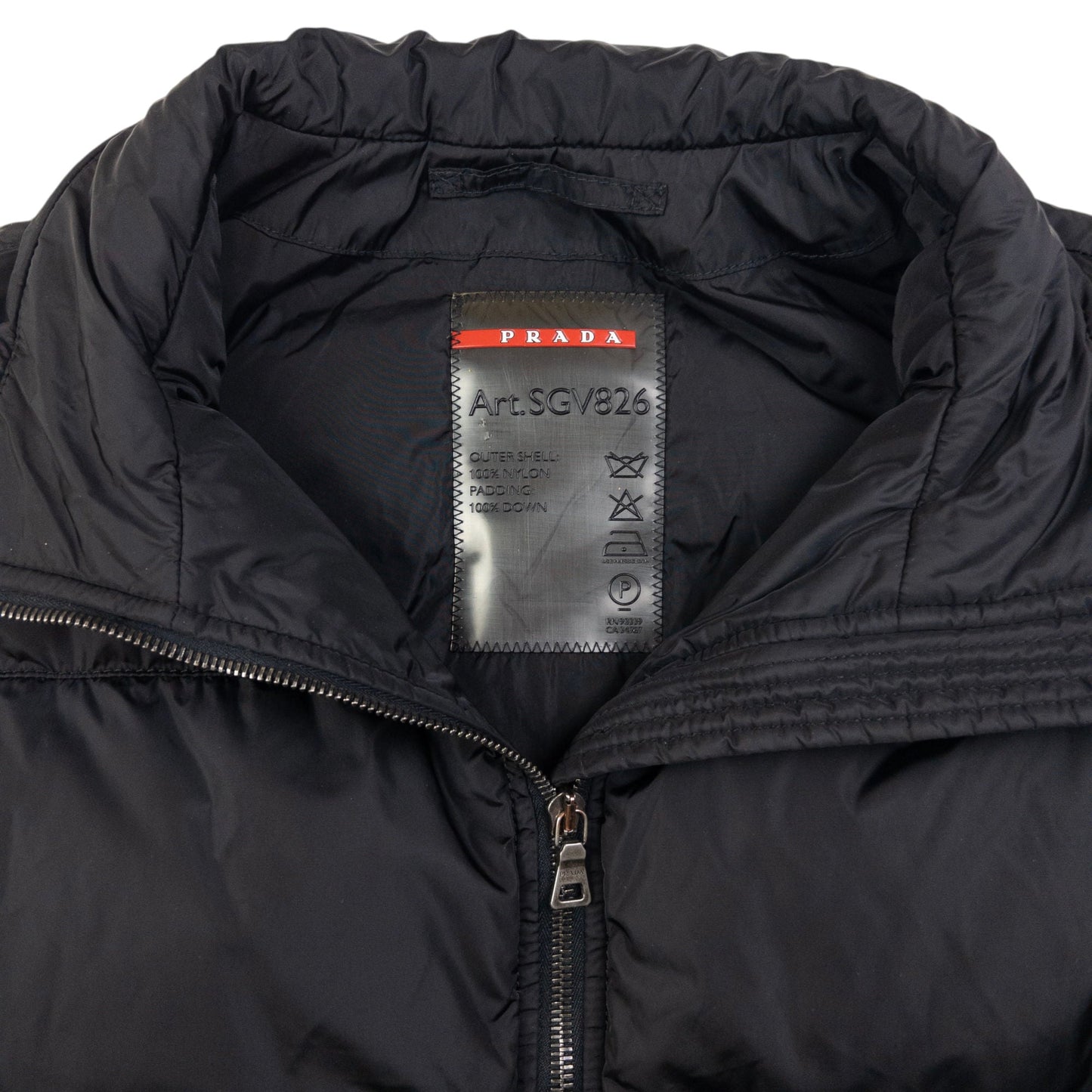 Prada Sport Zip Up Puffer Gilet Size S