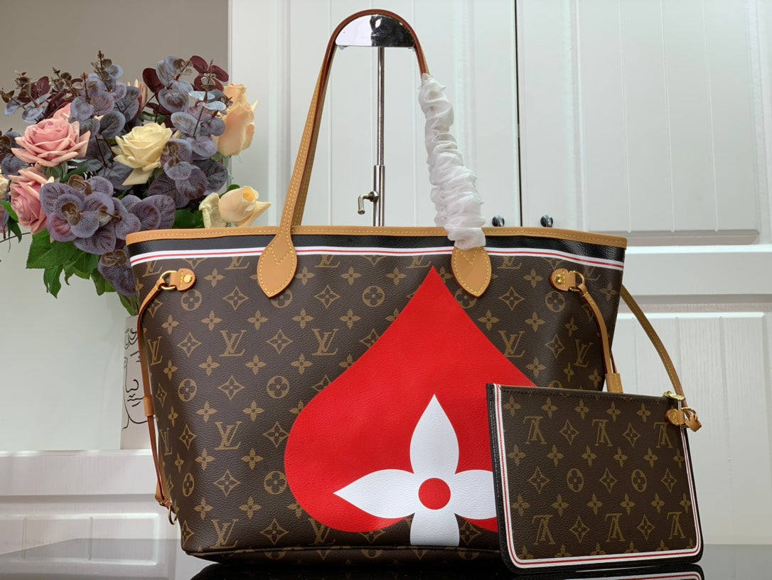 Top Quality Neverfull MM Game On Tote Bag Monogram Canvas By Nicolas Ghesquiere For Women,  Shoulder Bags 12.2in/31cm Top Quality M57452