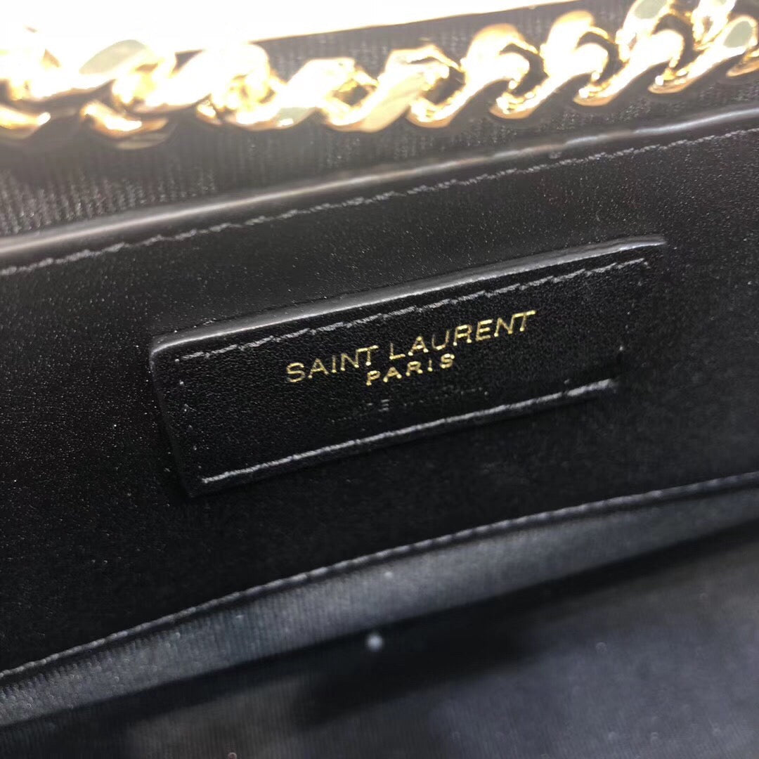 Top Quality Kate Small Chain Bag With Tassel In Embossed Beige For Women 7.8in/20cm YSL 