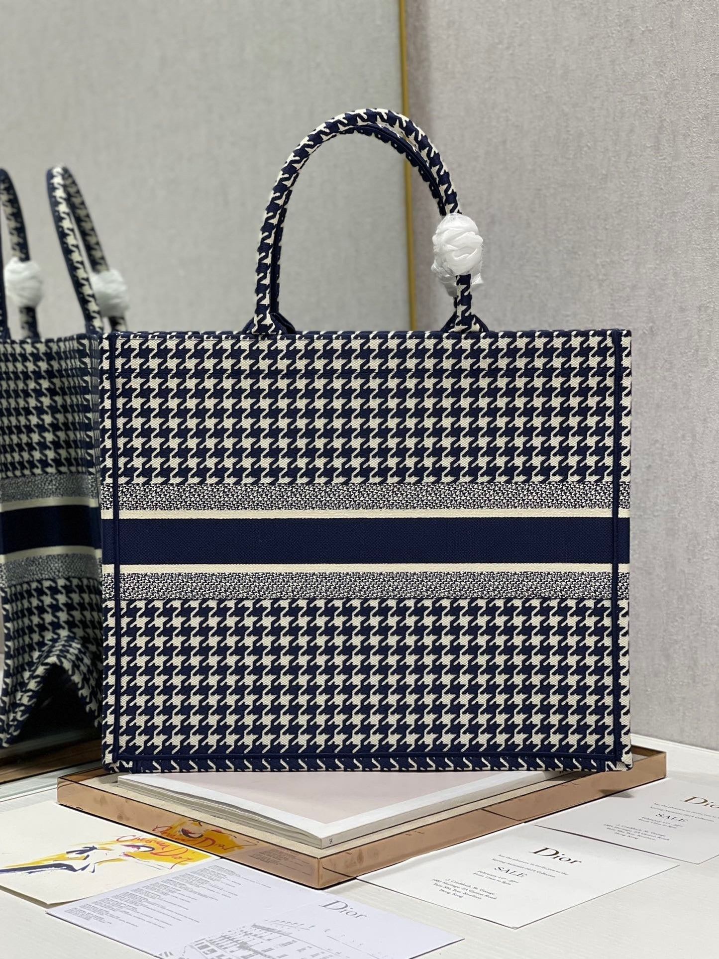 Top Quality Large Book Tote Blue And White, For Women, Womens Handbags 16.5in/42cm CD
