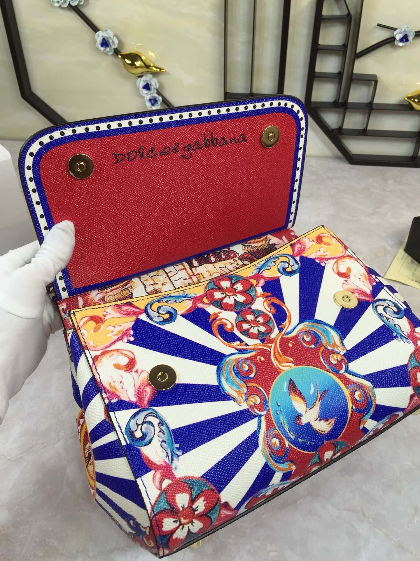 Top Quality 90s Sicily Bag With Logo Print Multicolor For Women 10.2in/26cm Top Quality