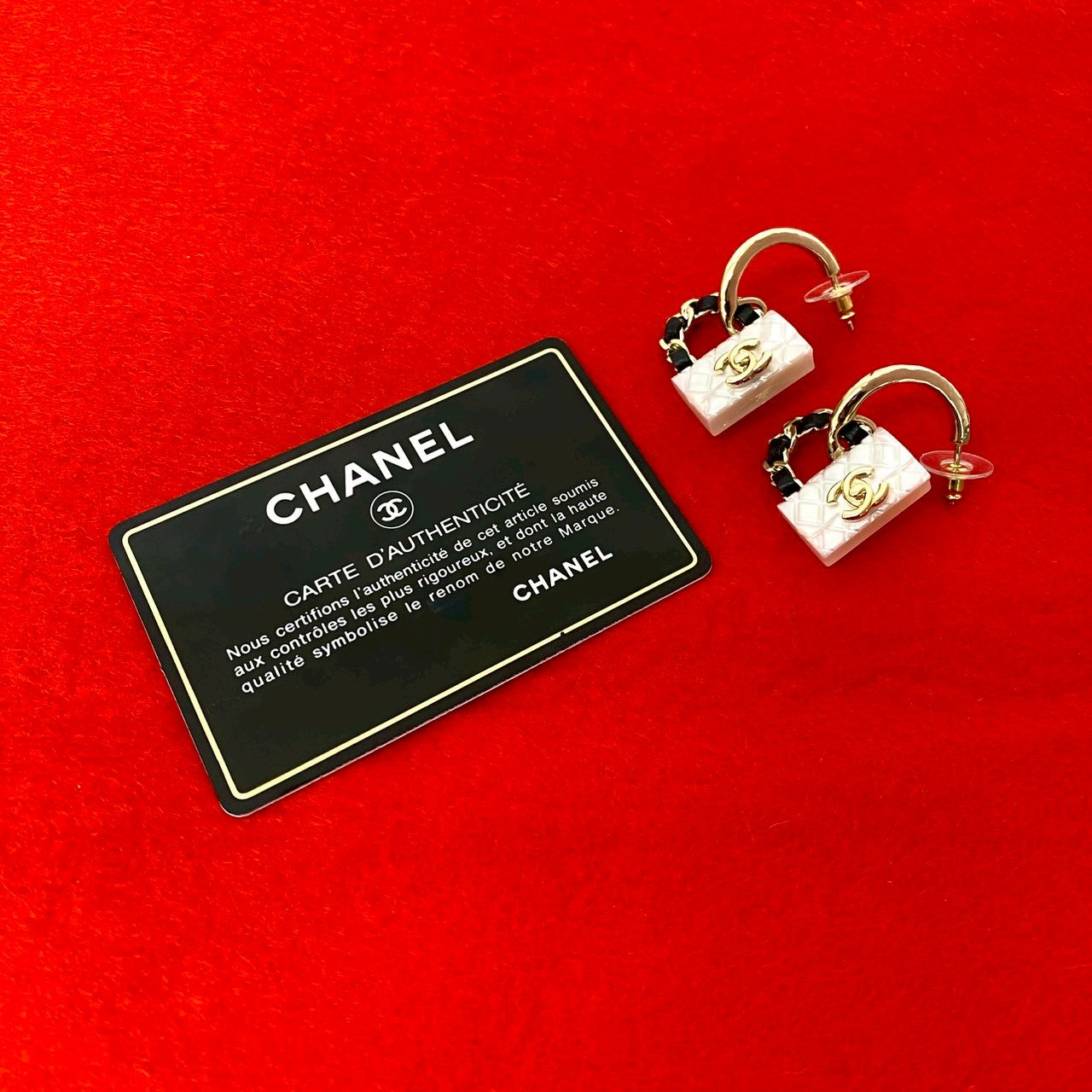 Chanel Coco Mark Matelasse Earrings