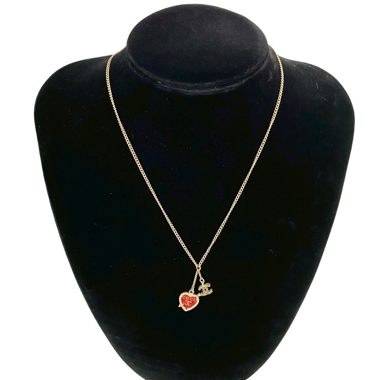 Chanel Coco Mark Heart Motif Necklace