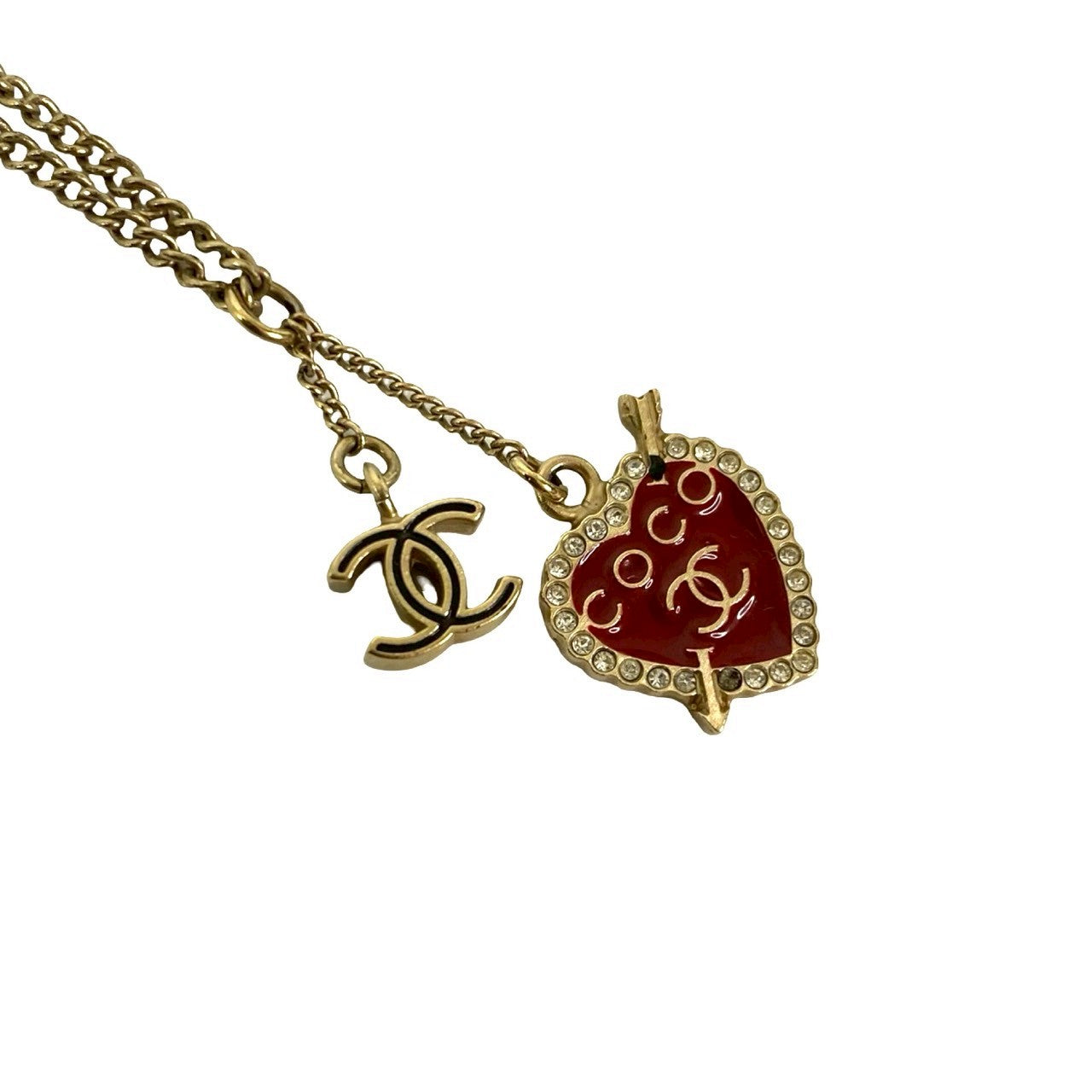 Chanel Coco Mark Heart Motif Necklace