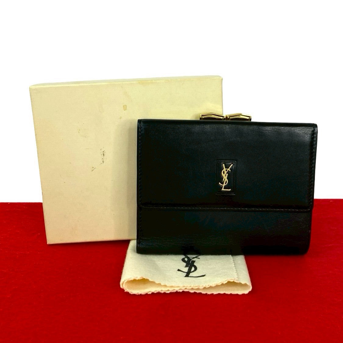 Yves Saint Laurent Leather Trifold Wallet