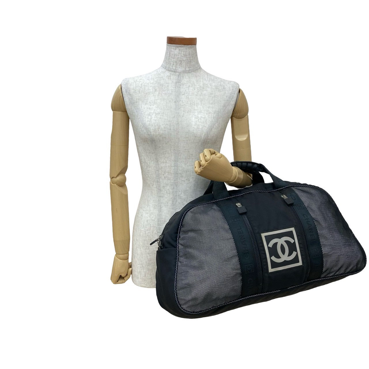 Chanel Coco Nylon Rubber 2way Boston Bag