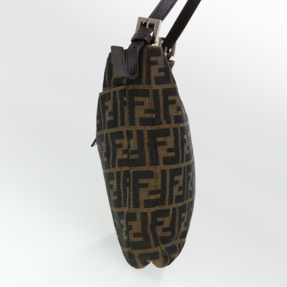 FENDI Zucca Canvas Mamma Baguette Shoulder Bag Brown