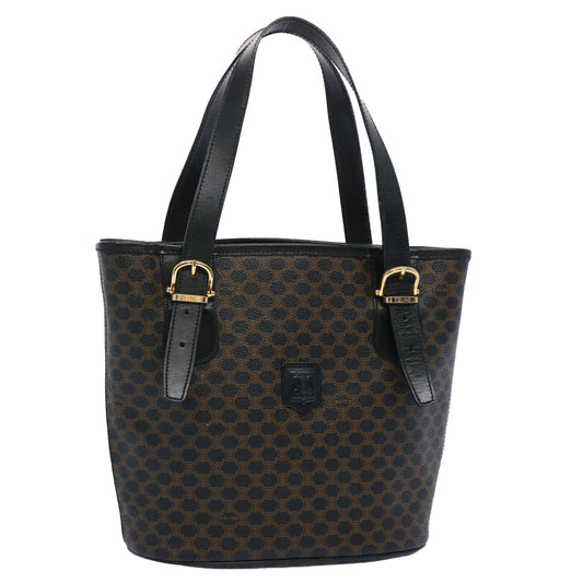 Luxury CELINE Macadam Canvas Tote Bag PVC Leather Black  am5509